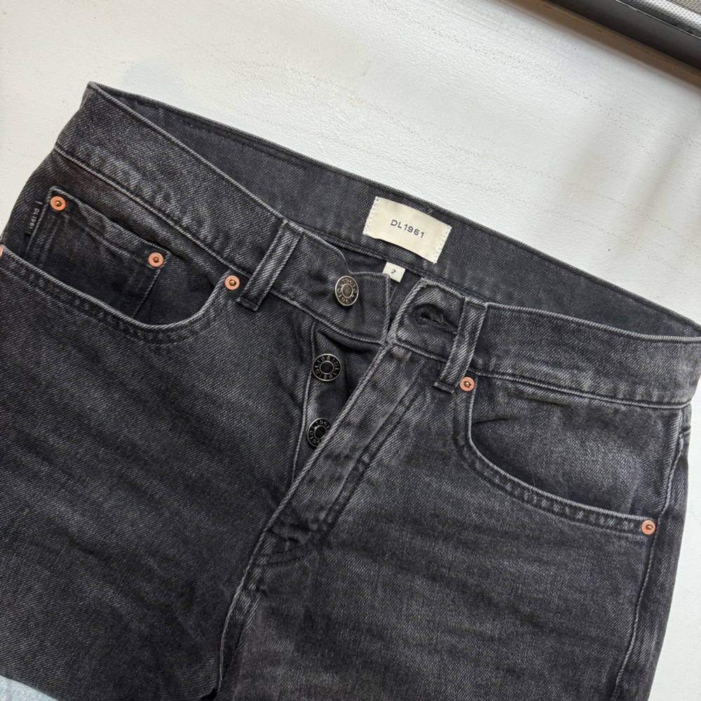 DL1961 Straight Leg Black Jeans - Picture 3 of 6
